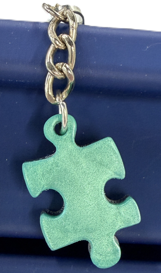Small 1/2 inch Puzzle Piece Resin Keychains