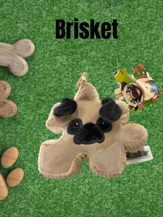 4" Pug Pluzzle Plushie Keychain - Pups Collection