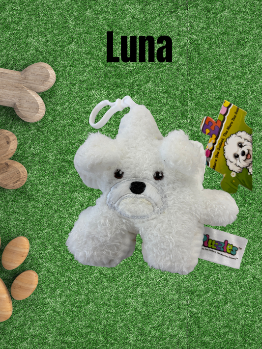 4" Poodle Pluzzle Plushie Keychain - Pups Collection
