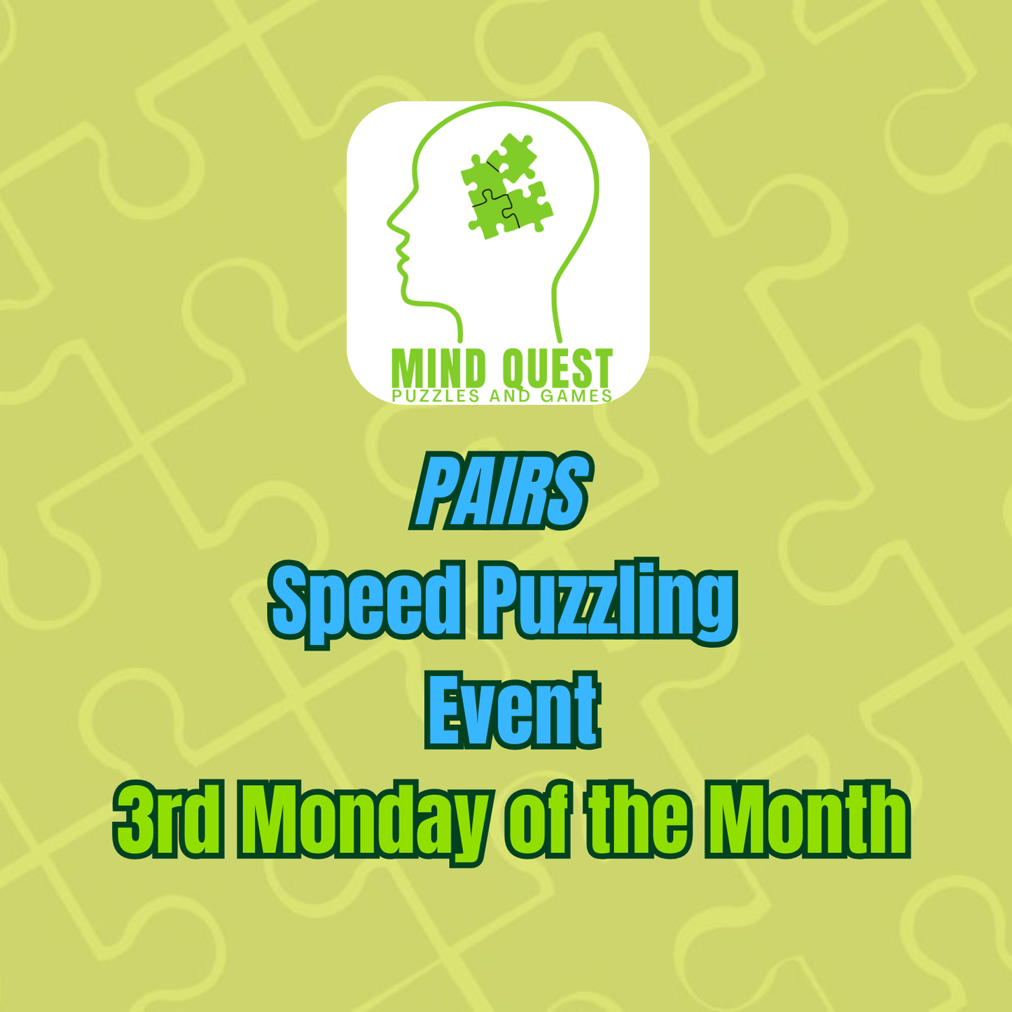 Pairs Speed Puzzling Event - Monument Jigsaw Madness - PLEASE SELECT A DATE