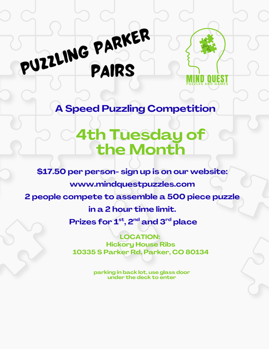 Parker Pairs Speed Puzzling Event - PLEASE SELECT A DATE