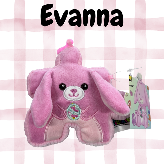 4" Pink Bunny Pluzzle Plushie Keychain - Easter Collection