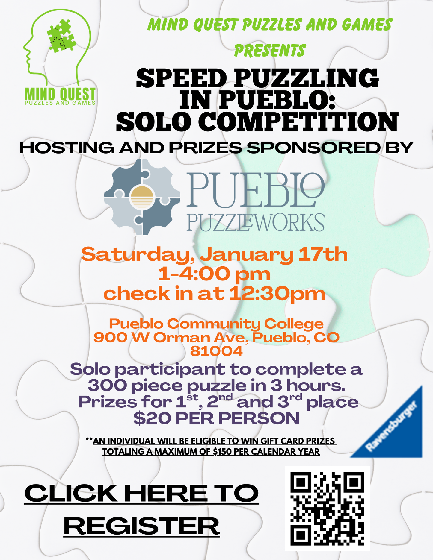 SOLO Speed Puzzling Event - Pueblo Competition - January 17th, 2026