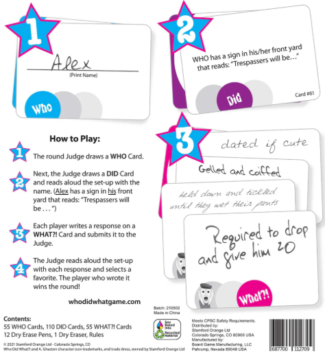 Who Did What?! - Group Card Game