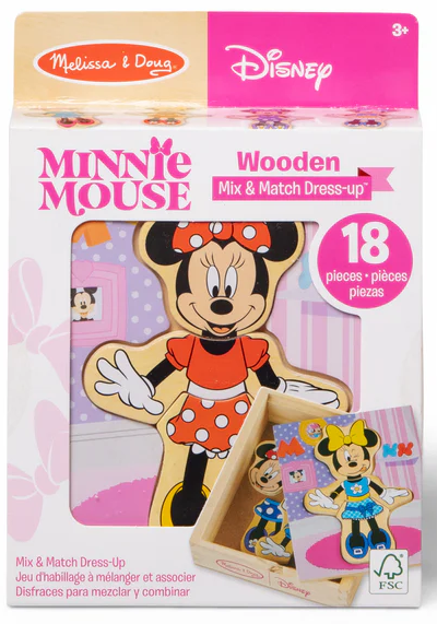 Disney Minnie Mouse Wooden Mix & Match Dress-Up Puzzle - Melissa & Doug