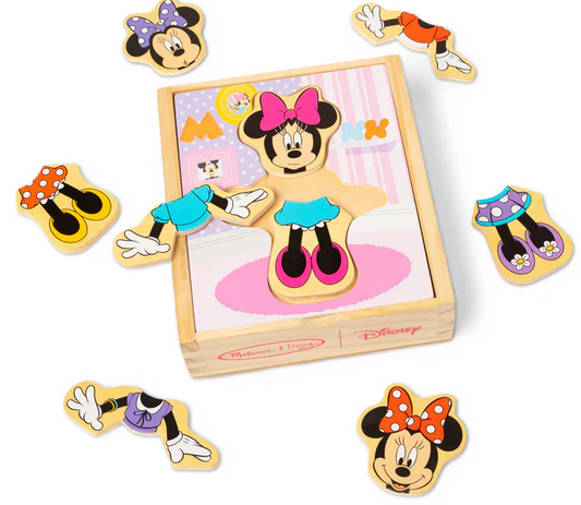 Disney Minnie Mouse Wooden Mix & Match Dress-Up Puzzle - Melissa & Doug