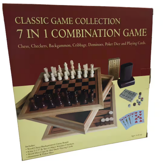 Classic Game Collection 7-in-1 Combination Game Set - University Games