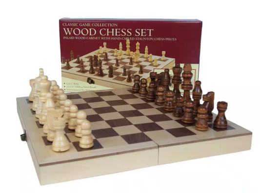 Classic Game Collection Wood Chess Set - University Games