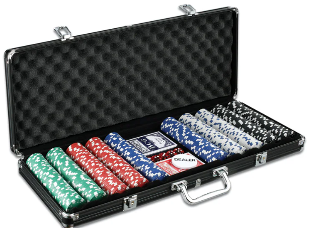 500 Chip Poker Game Set in Black Aluminum - Are You Game?