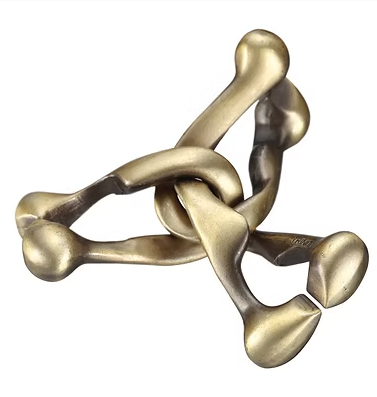 Hanayama Cast Metal Puzzles - Trinity - BePuzzled