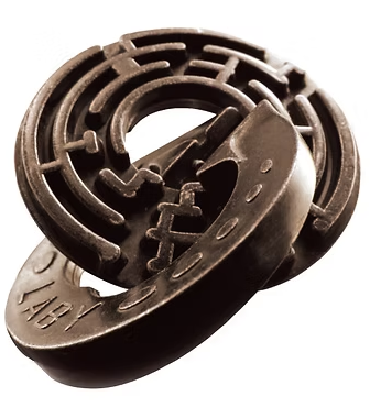 Hanayama Cast Metal Puzzles - Labyrinth - BePuzzled