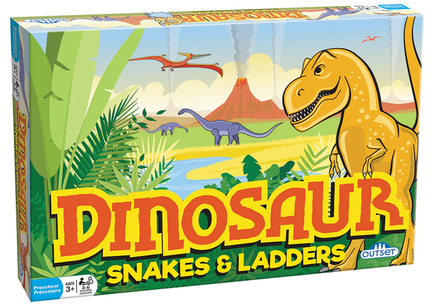 Dinosaur Snakes and Ladders (vintage design) - Outset Media