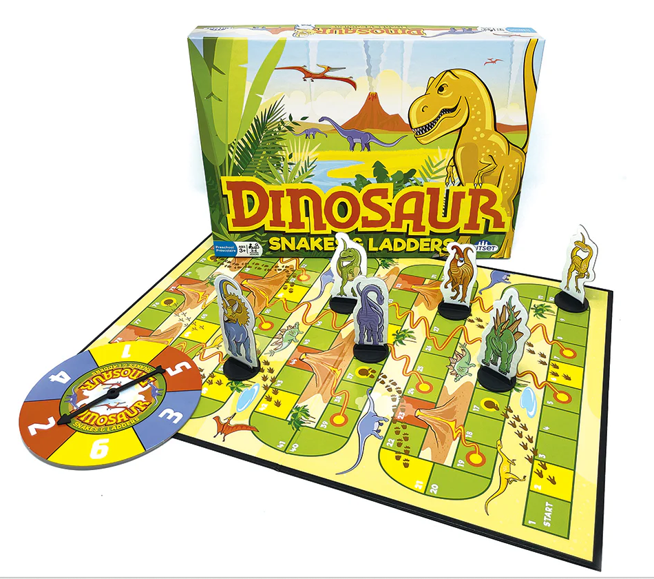 Dinosaur Snakes and Ladders (vintage design) - Outset Media
