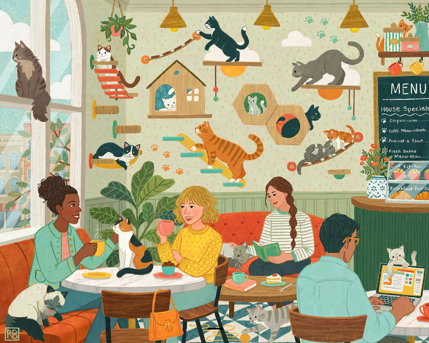 Cat Cafe - Boardwalk - 500  pieces
