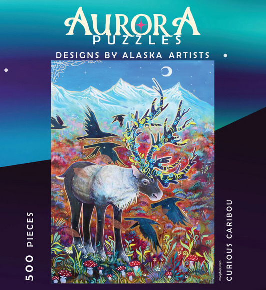 Curious Caribou - 500 Pieces - Aurora Puzzles