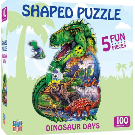 Dinosaur Days - Shaped Puzzle - 100 pieces - MasterPieces