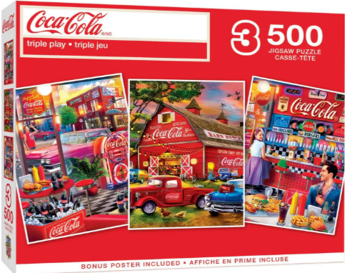 Coca-Cola - 3 Pack - 500 Piece Puzzles - MasterPieces