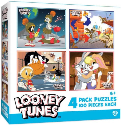 Looney Tunes - 100 Piece Jigsaw Puzzles 4-Pack - Masterpieces