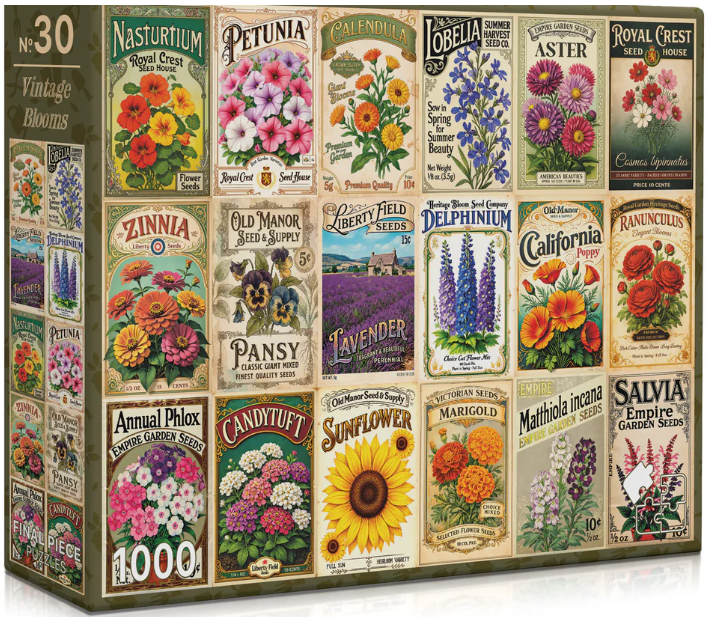 Vintage Blooms - Final Piece Puzzles
