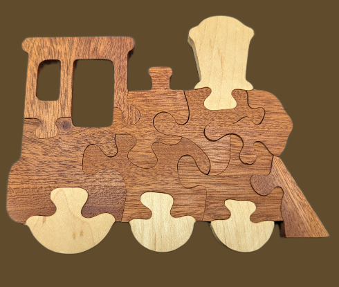 Small Train Wooden Shaped Puzzle - McIvering Wood