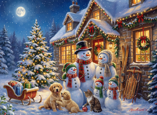 Snowman Family - Vermont Christmas Co