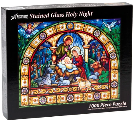 Stained Glass Holy Night - Vermont Christmas Co