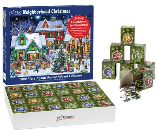 Neighborhood Christmas Puzzle Advent Calendar - Vermont Christmas Co