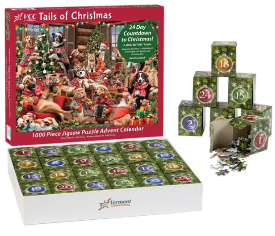 Tails of Christmas Puzzle Advent Calendar - Vermont Christmas Co