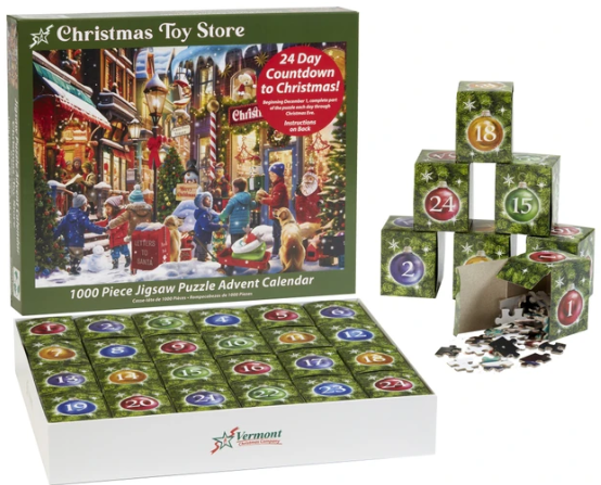 Christmas Toy Store Puzzle Advent Calendar - Vermont Christmas Co