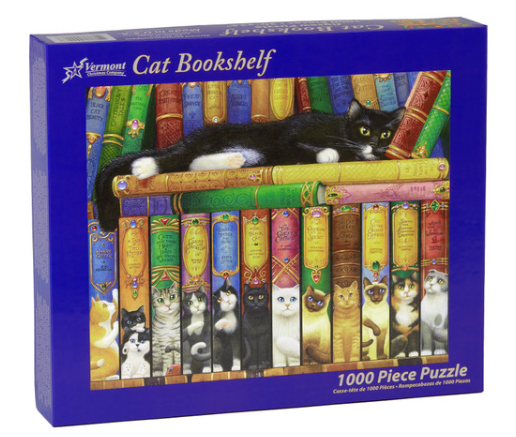 Cat Bookshelf - Vermont Christmas Co