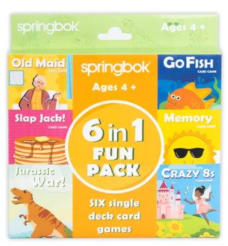 Kids 6 in 1 Card Game variety set - Springbok