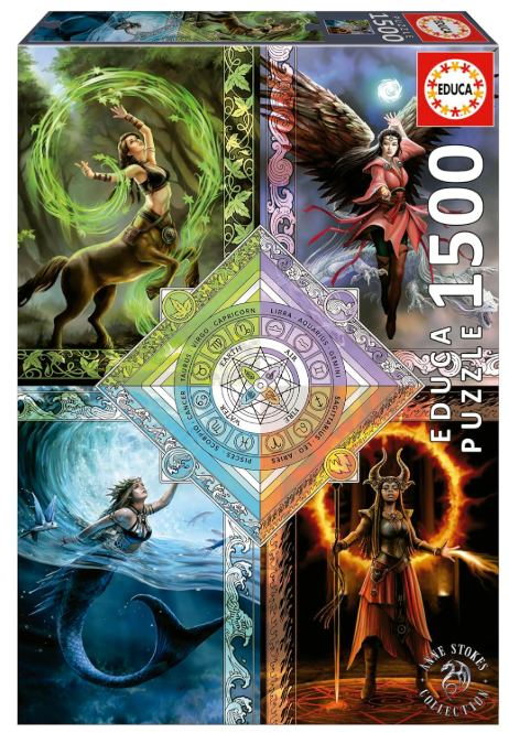 Elemental Magical Star Chart - Anne Stokes - 1,500 pieces - Educa - University Games