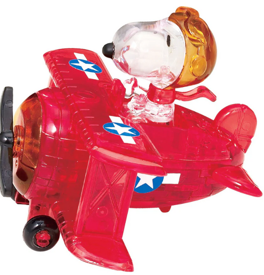 3D Crystal Puzzle -  Peanuts Snoopy Flying Ace - BePuzzled