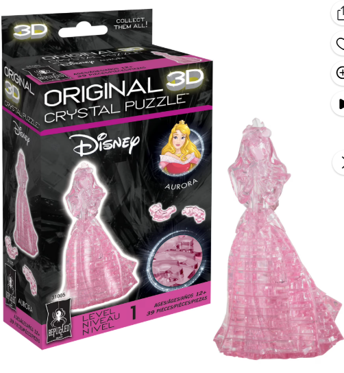 3D Crystal Puzzle -  Aurora Sleeping Beauty - BePuzzled