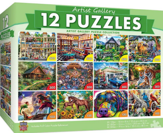 Artist Gallery Jigsaw Puzzle Collection 12 Pack - Masterpieces