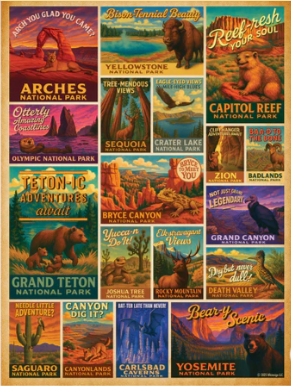 Wild West National Parks Puzzle - Whimsigo
