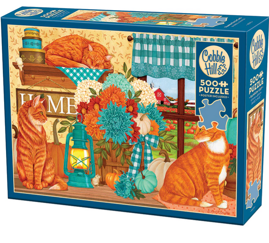 Pumpkin Patch Cats - Cobble Hill Puzzle