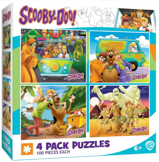 Scooby-Doo! 4-Pack 100 Piece Jigsaw Puzzles