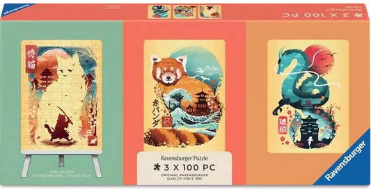 Cat Warrior, Red Panda, & Dragon - Ravensburger