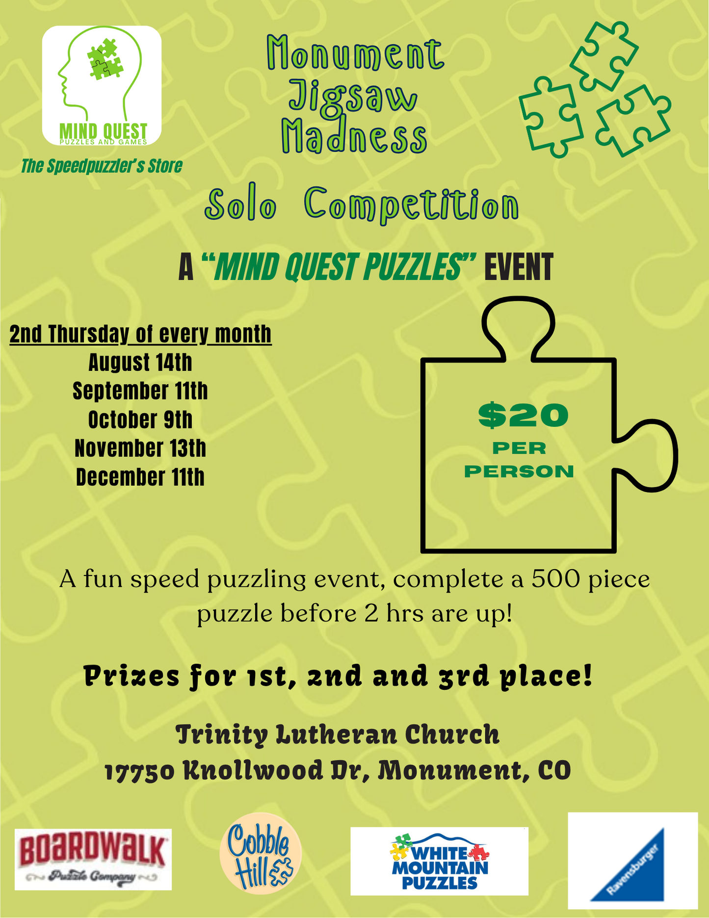 Solo Event - Monument Jigsaw Madness - December 8th, 2025