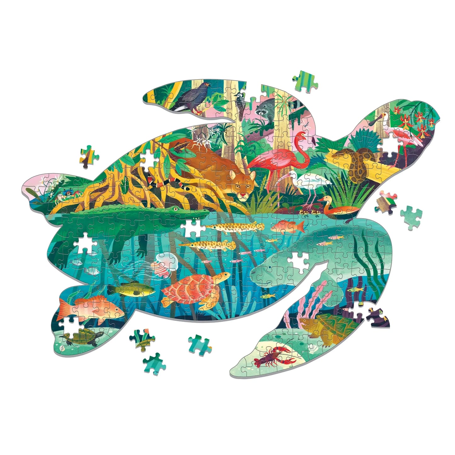 Wetlands 300 Piece Shaped Jigsaw Puzzle Mudpuppy