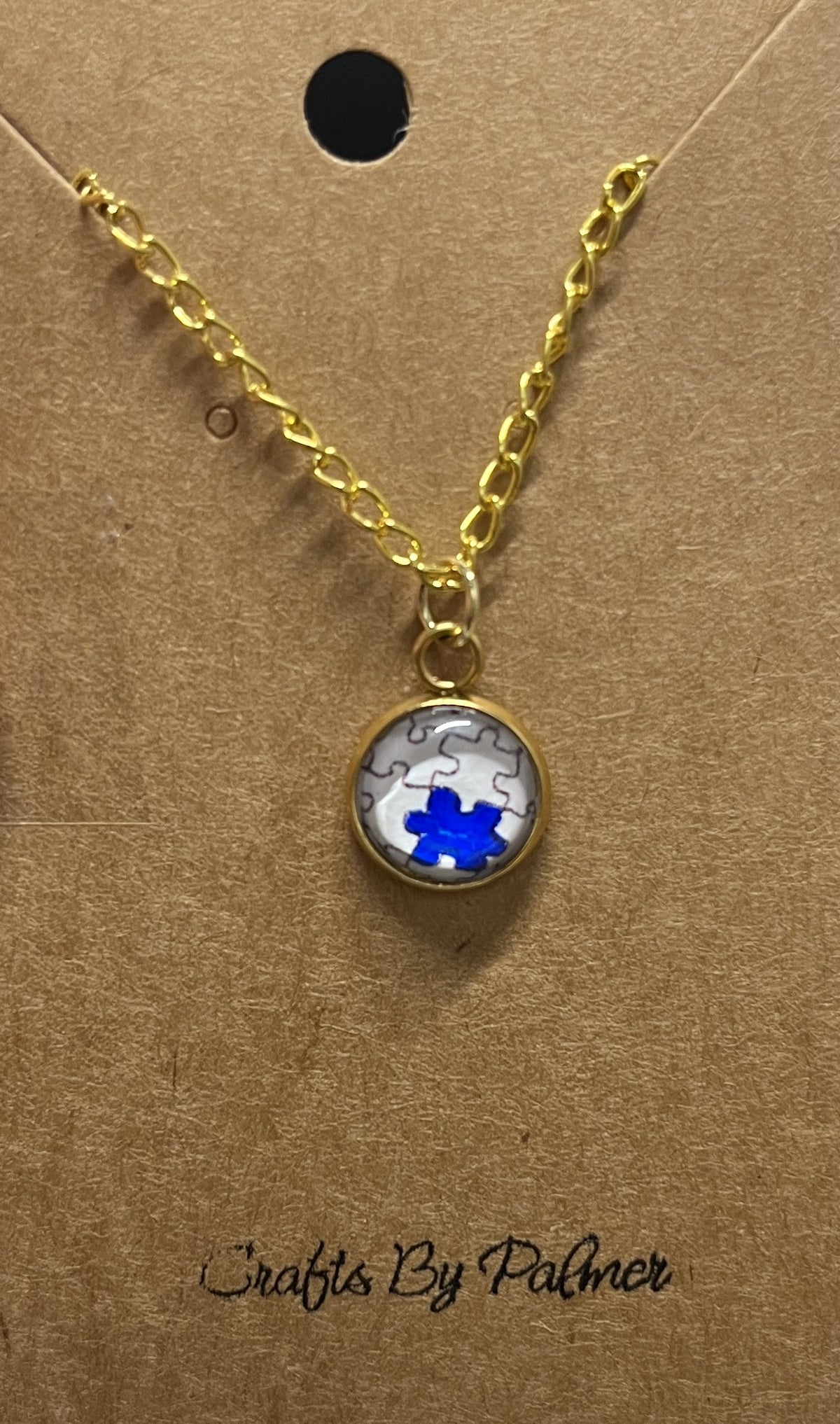 Puzzle Pattern Colored Necklace - Crafts by Palmer