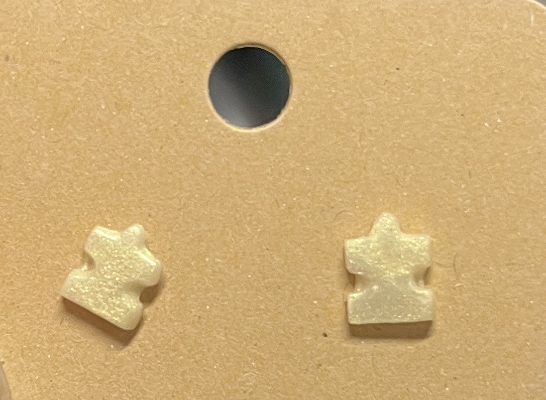 Earrings - small resin puzzle piece studs - Crafts By Palmer
