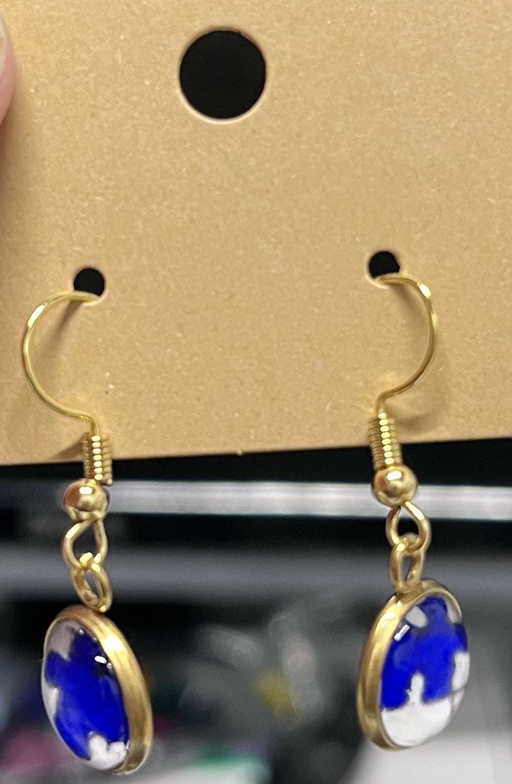 Earrings - small dangle puzzle pieces - Crafts By Palmer