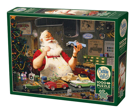 Santa Painting Cars - Cobble Hill Puzzle