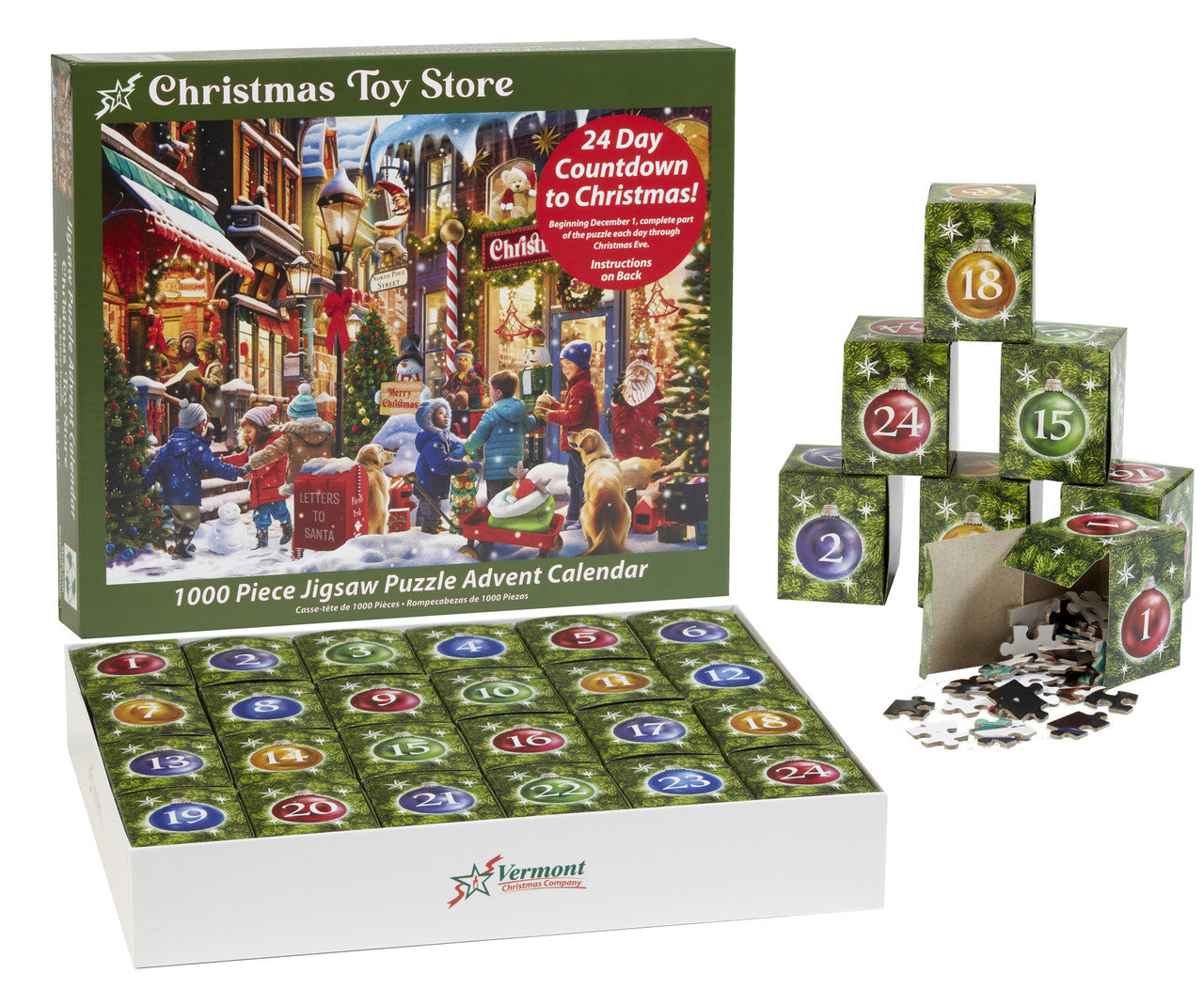 Christmas Toy Store Puzzle Advent Calendar - Vermont Christmas Co
