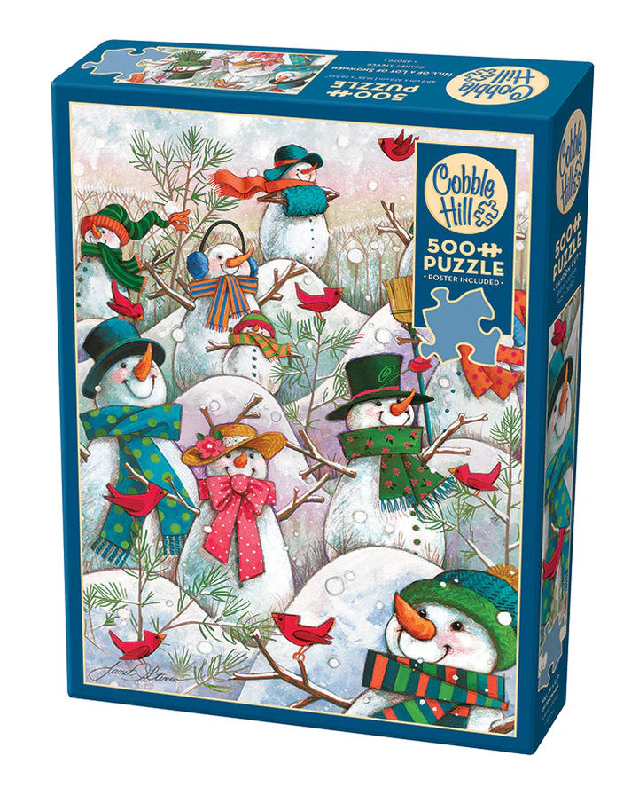 Hill of a Lot of Snowmen - Cobble Hill Puzzle