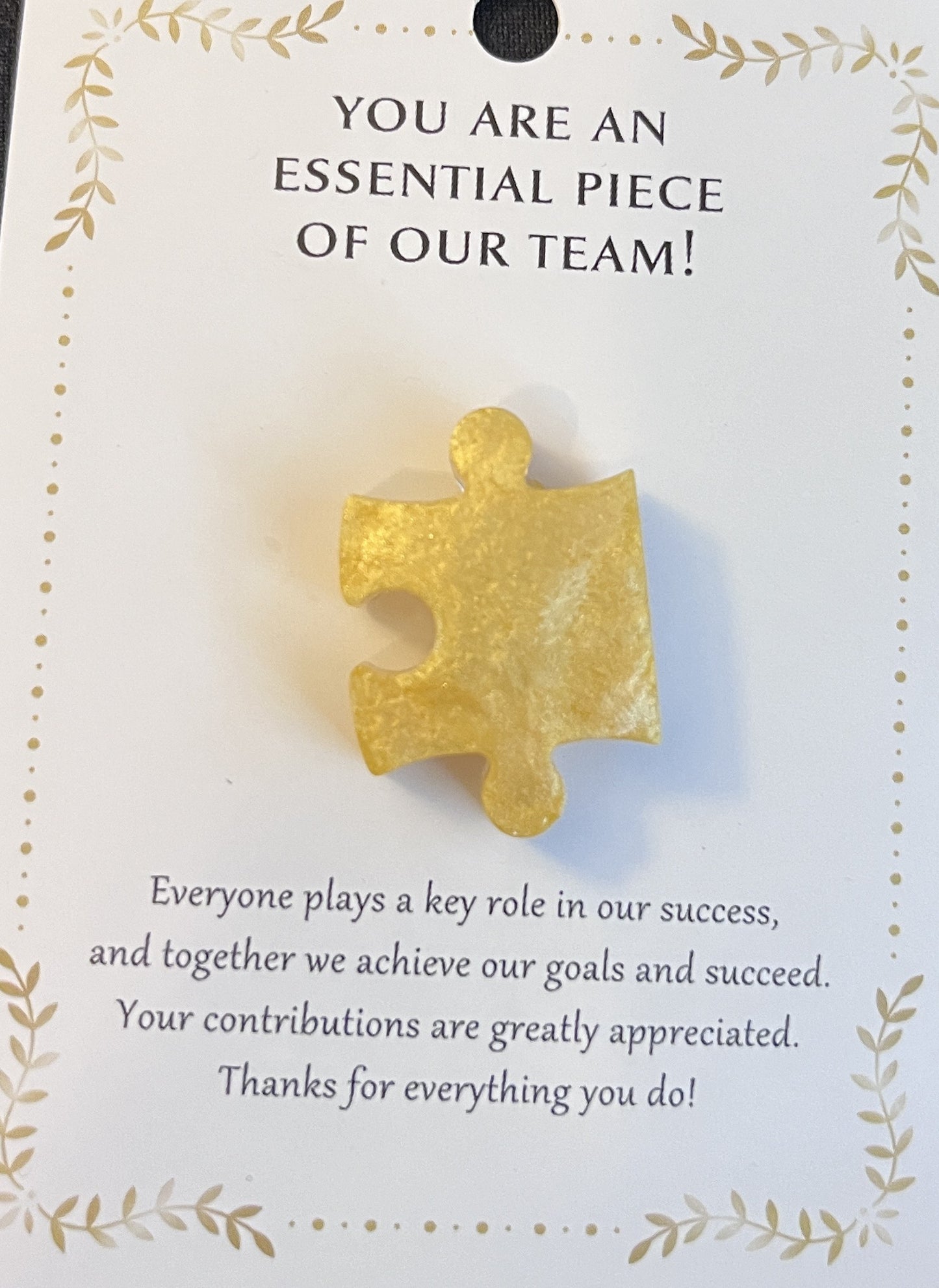 Yellow Puzzle Piece Resin Pin - Crafts by Palmer